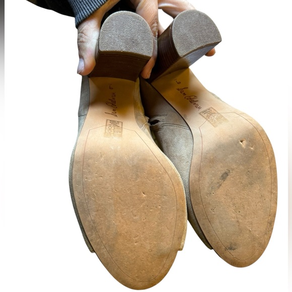 Sam Edelman Suede Yarin Open Toe Bootie Tan Colour - Picture 4 of 8